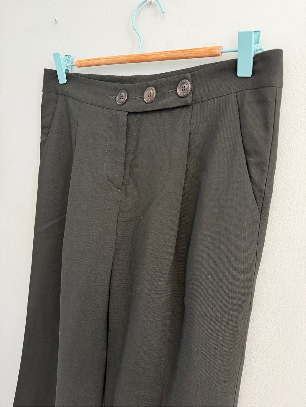 Valentino Roma Virgin Wool Wide Leg Trouser Pants, Size 6 - Picture 2 of 4